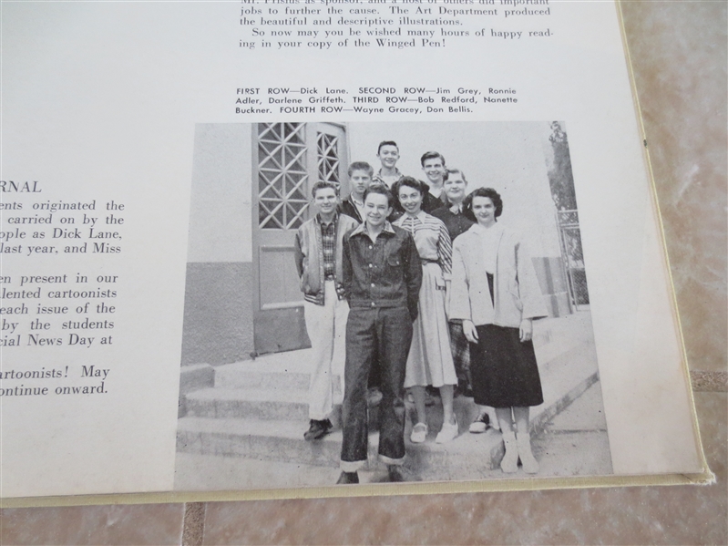 Don Drysdale/Robert Redford High School Yearbook  1952 Van Nuys, CA