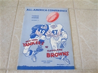 1947 AAFC Championship program Cleveland Browns vs. New York Yankees  Tough to find!