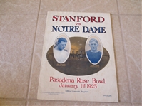 1925 ROSE BOWL Program Stanford vs. Notre Dame  WOW