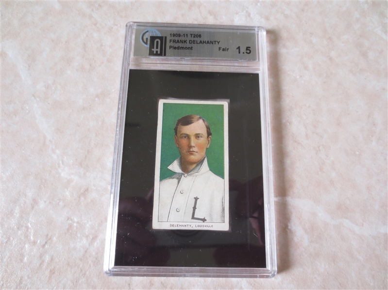 1909-11 T206 Frank Delehanty Louisville baseball card Piedmont 350 subjects Factory #25