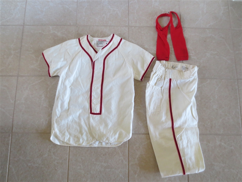 1960's New York Yankees Little League Flannel jersey & pants + Wilson Little League Uniform