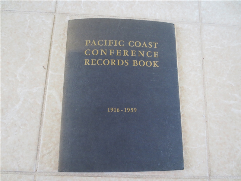 1959 Pacific Coast Conference Records Book 1916-1959 for All Sports BB, FB, Bskt, Track, Swim, etc.