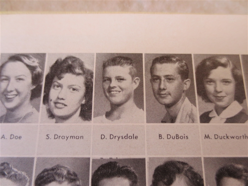 Don Drysdale/Robert Redford High School Yearbook  1952 Van Nuys, CA