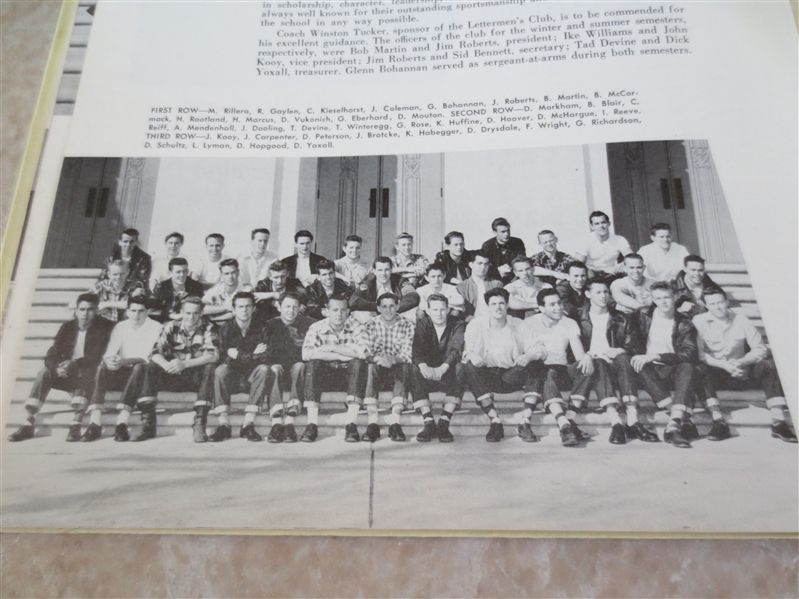 Don Drysdale/Robert Redford High School Yearbook  1952 Van Nuys, CA