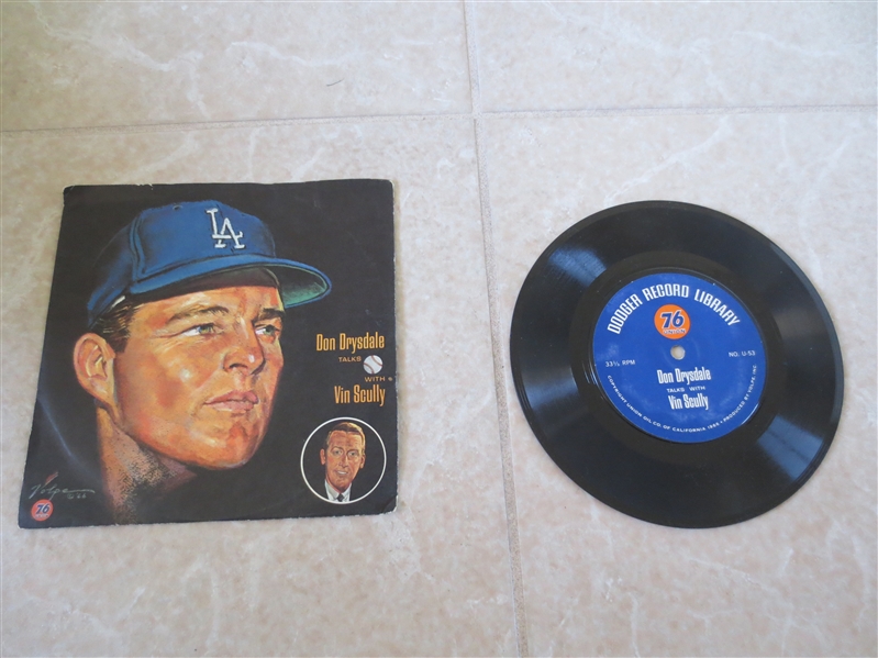 1966 Don Drysdale and Jeff Torborg Talk with Vin Scully Record  Union 76 advertising