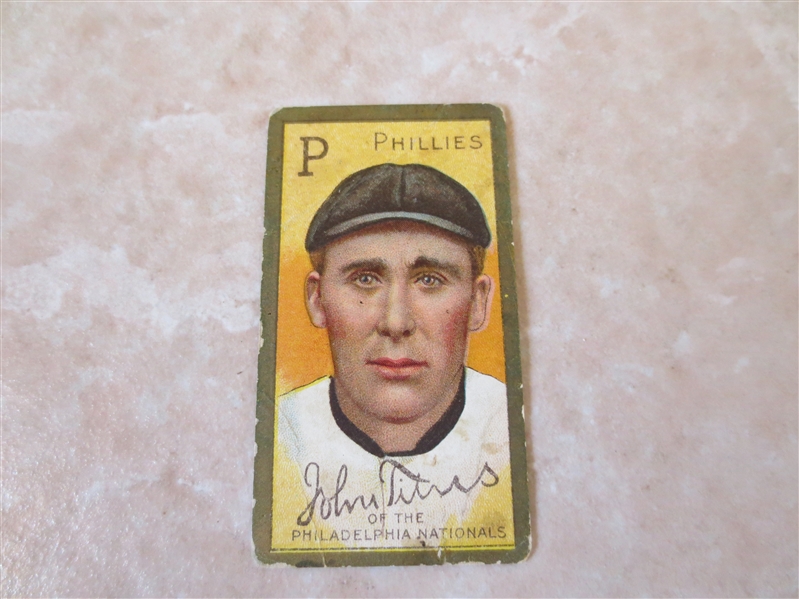 1911 T205 John Titus Philadelphia Phillies Polar Bear Factory #6  Tough card to find in set