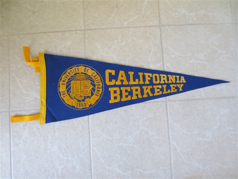 Circa 1960's University of California Berkeley full size soft felt pennant  34