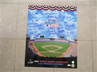 Autographed 1981 World Series Champion LA Dodgers Color Photograph 16"x20" 27 signatures