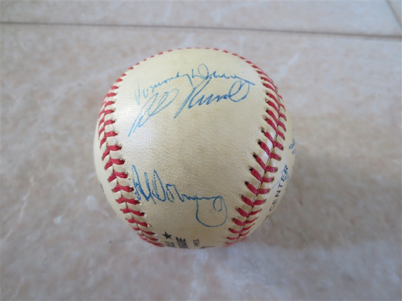 Autographed Brooklyn and Los Angeles Dodger Greats Multi-signed ball 14 signatures