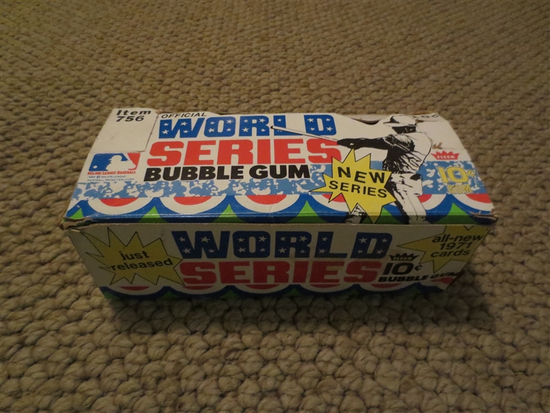 1971 Fleer Baseball World Series Empty Display 10 cent Wax Box  Nice condition!  RARE!