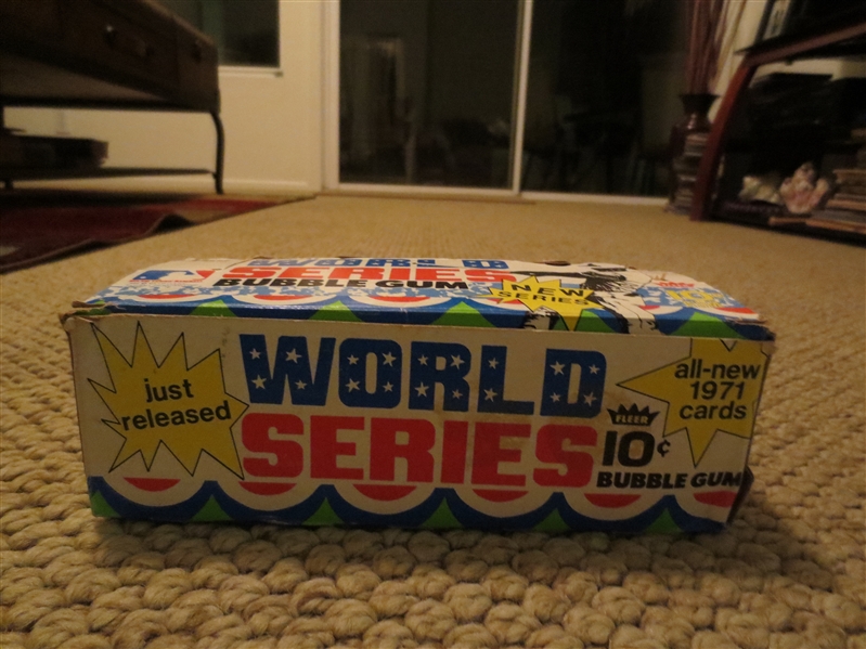 1971 Fleer Baseball World Series Empty Display 10 cent Wax Box  Nice condition!  RARE!