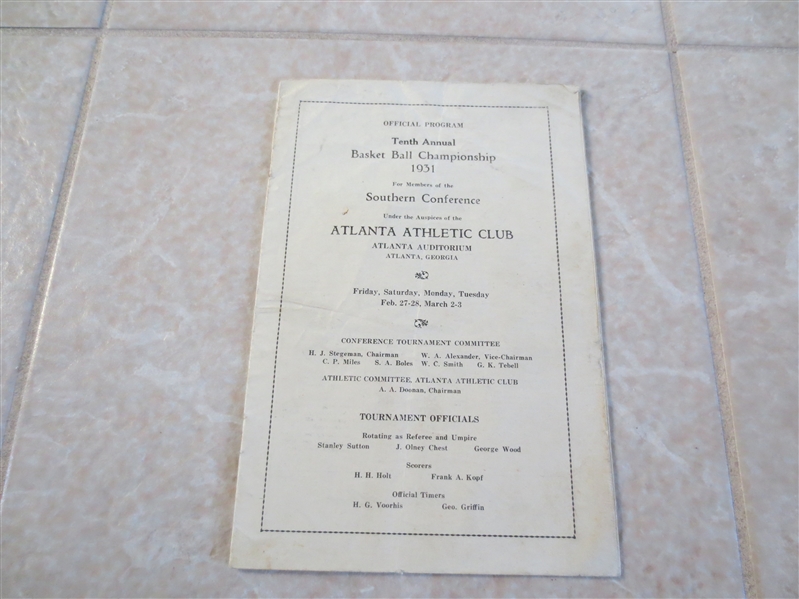 1931 10th Annual Basket Ball Championship Program + (14) issues 1952-53 Weekly Basketball Record