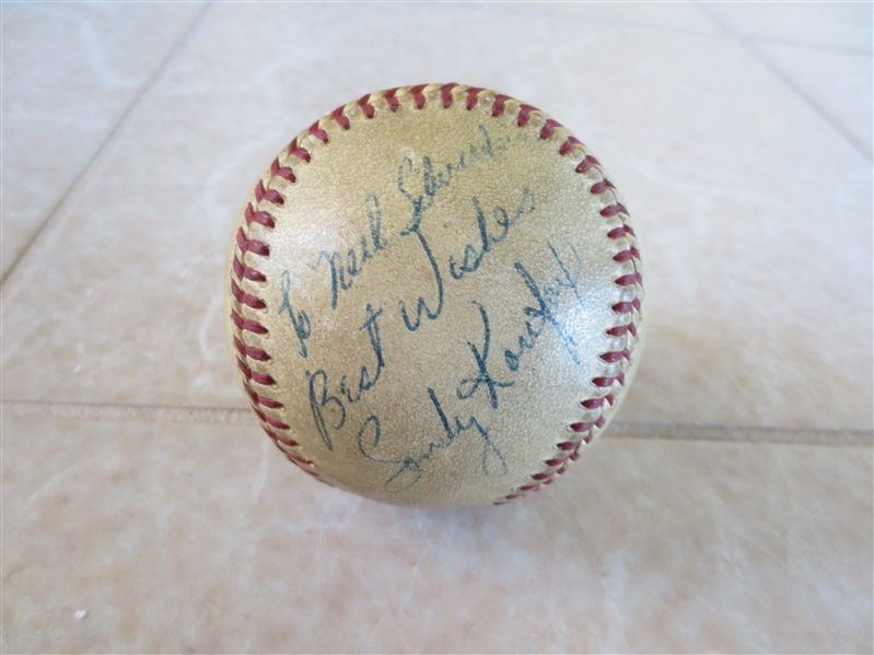 Autographed Sandy Koufax baseball