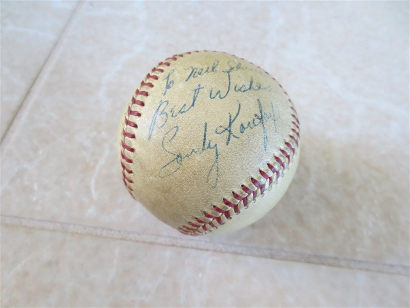 Autographed Sandy Koufax baseball