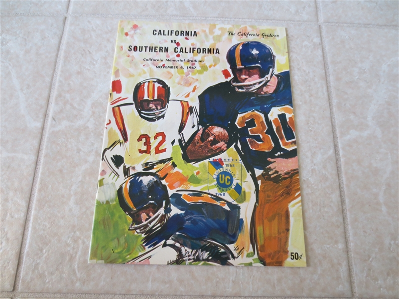 1967 USC at CAL football program  O.J. Simpson NICE SHAPE!