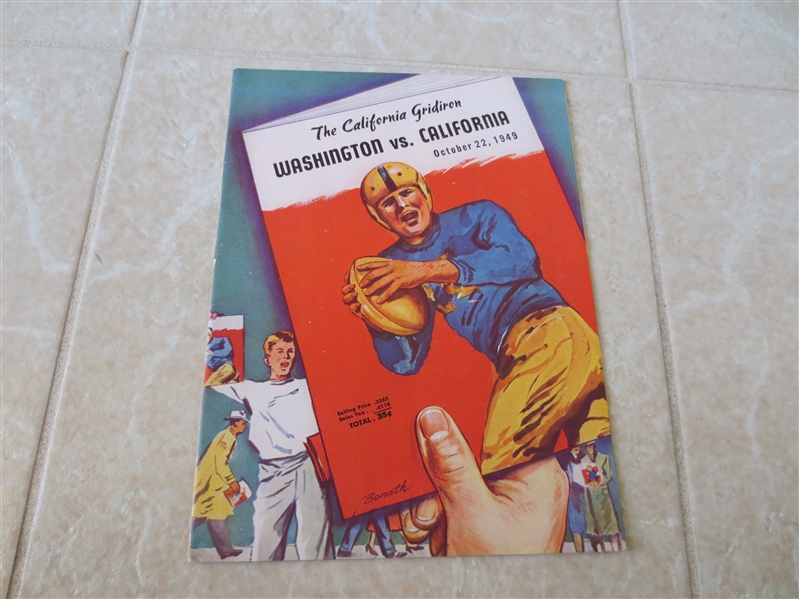 1949 Univ. of Washington at CAL football program  Hugh McElhenny Great condition