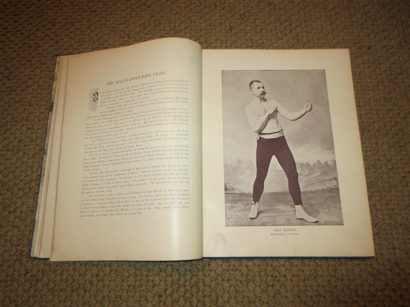 1895 Gladiators The Prize Ring Pugilists of America hardcover book by Billy Edwards WOW!