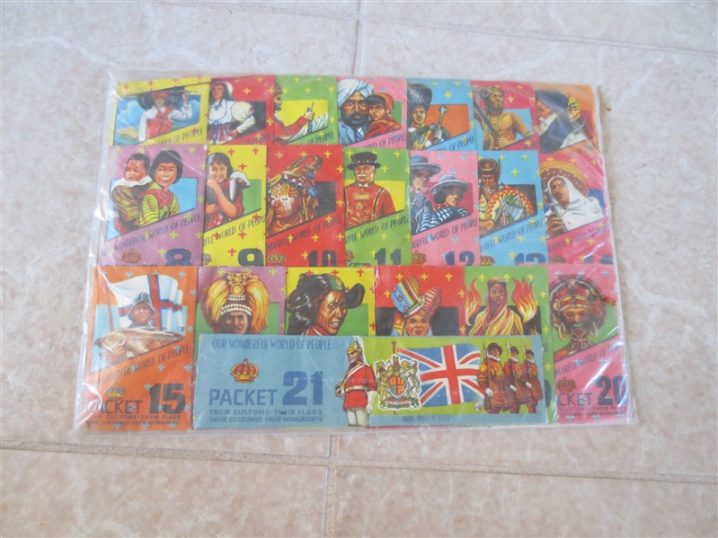 1950's Our Wonderful World of People Unopened Packs Stamps
