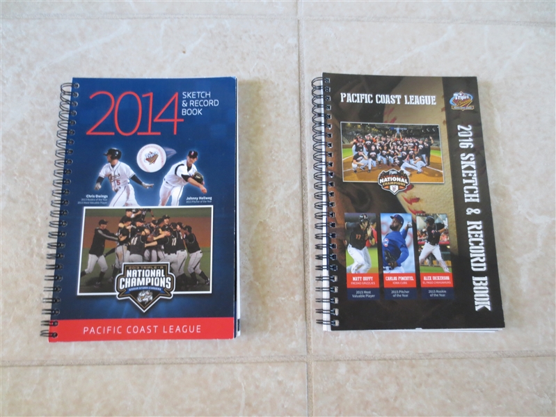 2014 Pacific Coast League Baseball Sketch and Record Book + 2016 Book