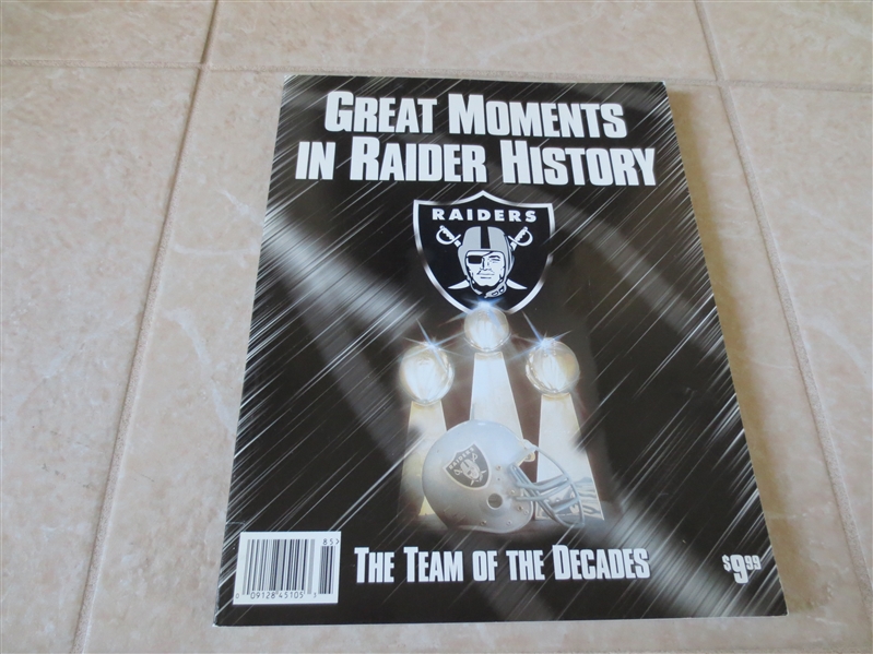 1998 Great Moments in Raider History The Team of the Decades softcover book by CWC