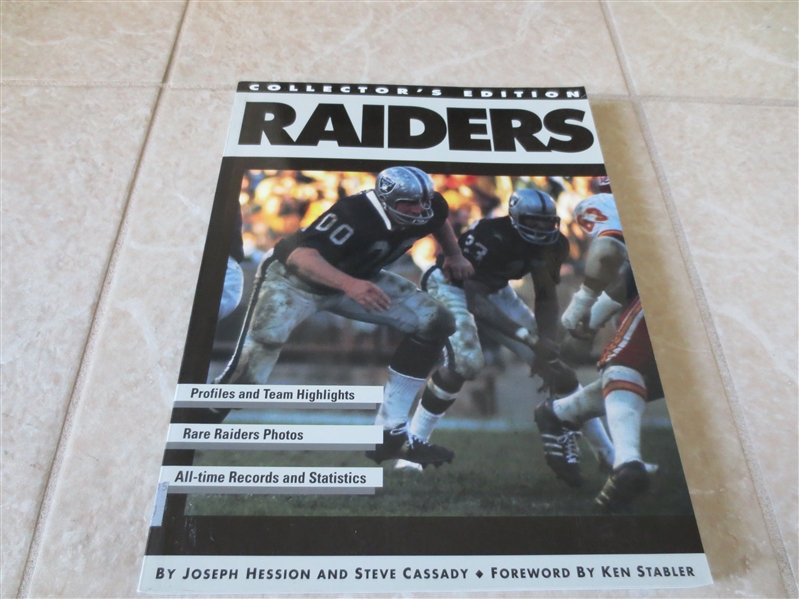 1994 Raiders Collector's Edition softcover book by Hession  profiles, photos, records, and stats
