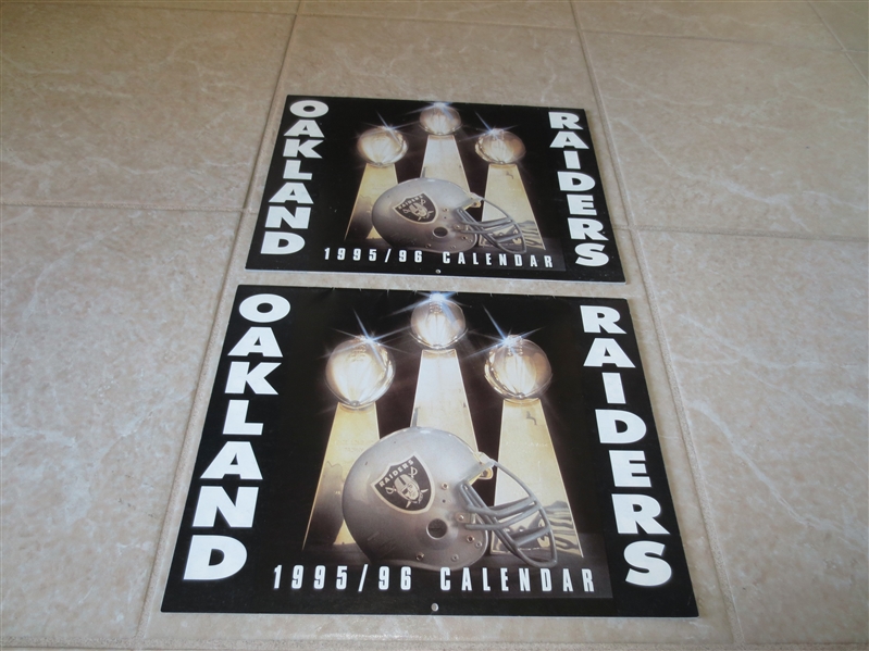 (2) 1995-96 Oakland Raiders Calendars