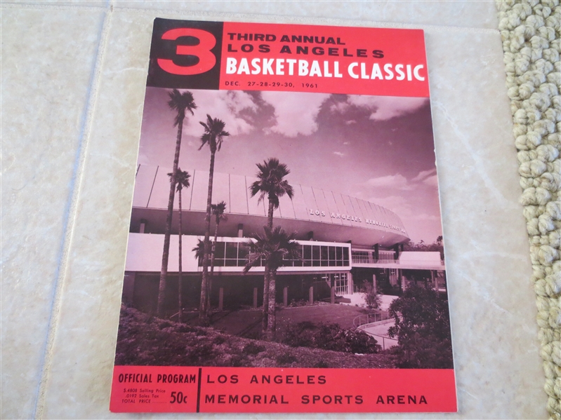 1961 3rd Annual Los Angeles Basketball Classic UCLA, Ohio State, Purdue/Army/USC +