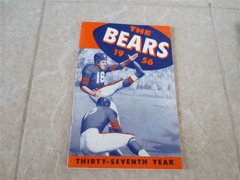1956 Chicago Bears Football Media Guide  George Blanda