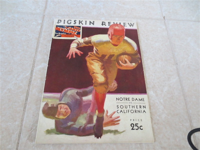 1932 Notre Dame at USC football program   Neat!