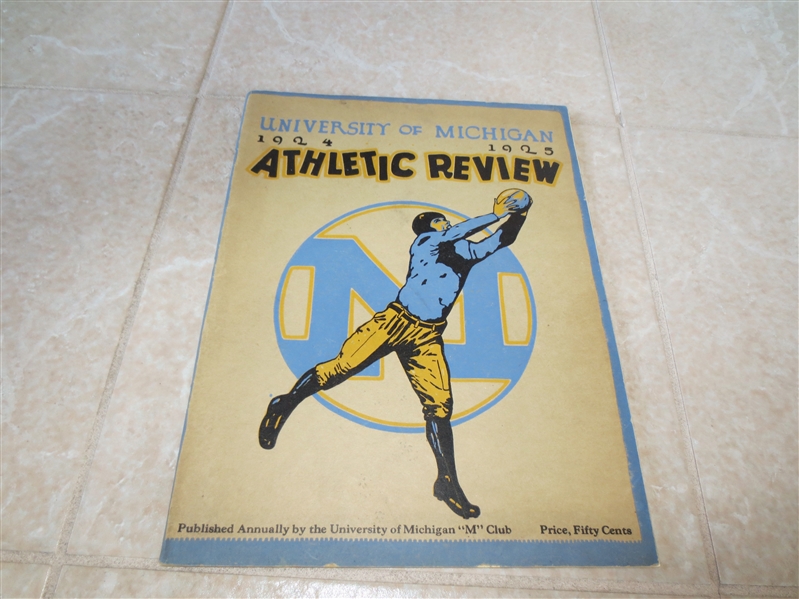 1924-25 University of Michigan Athletic Review Yearbook  Benny Friedman 