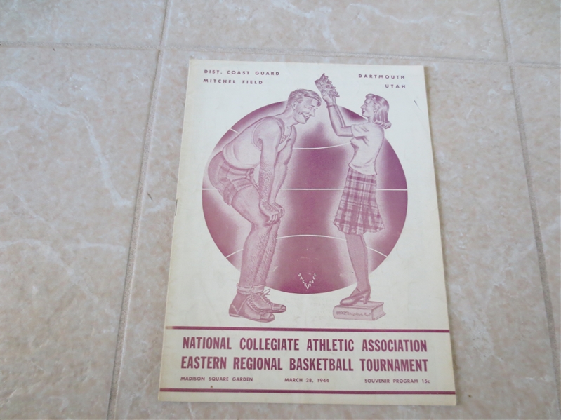 1944 NCAA Championship Finals Program Dartmouth Utah Coast Guard Mitchel Field RARE