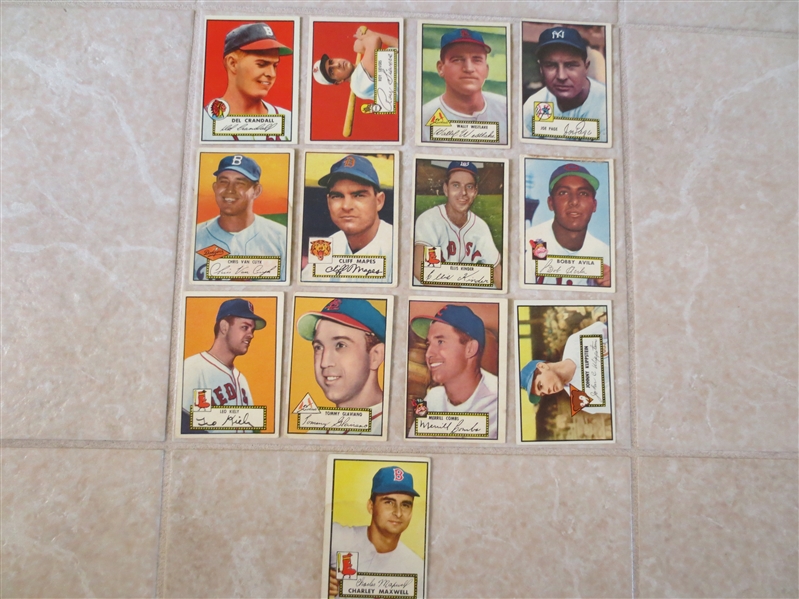 (13) different 1952 Topps baseball cards 