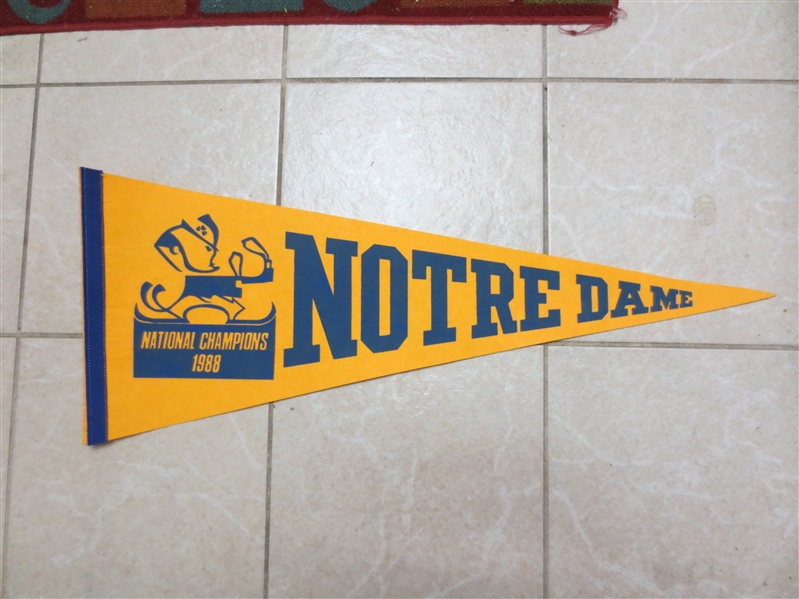 1988 Notre Dame National Champs Full Size Pennant