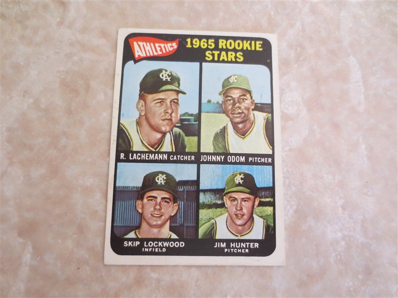 (2) 1965 Topps baseball rookie cards Jim Hunter & Phil Niekro