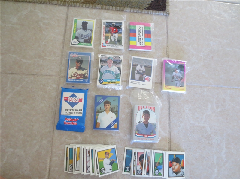 (10) Minor League Baseball card sets PLUS Negro League Set