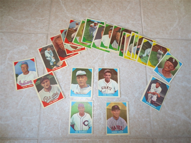 (27) different 1960 Fleer Baseball Greats baseball cards
