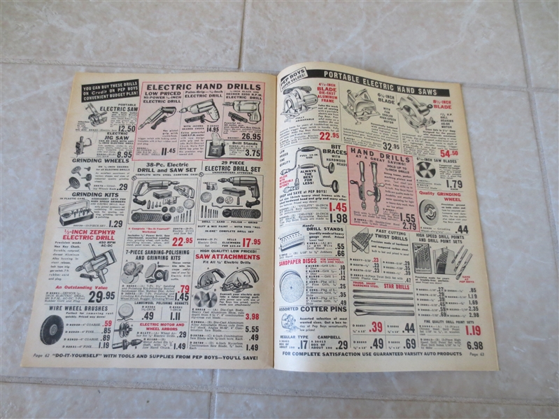 1956 Pep Boys Manny, Moe and Jack Catalog Auto Accessories, Parts, Tires, Bicycles