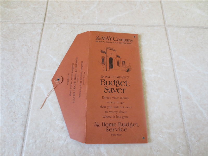 The May Company Department Store Los Angeles Budget Saver bill sorter advertising