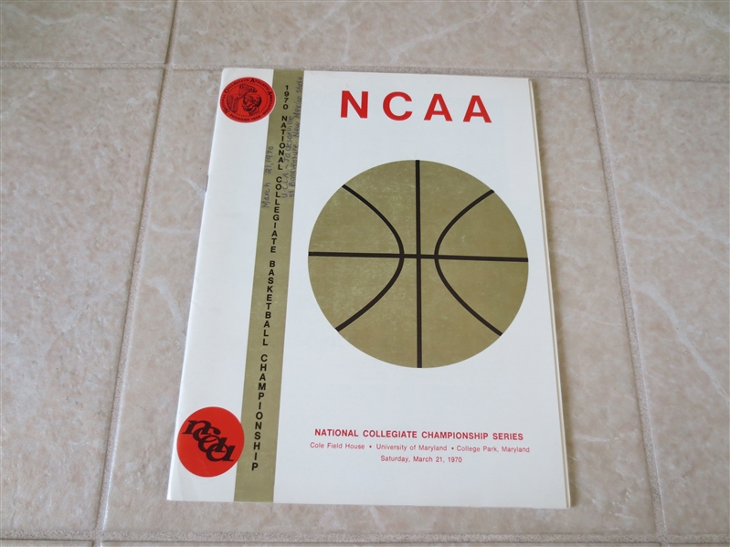 1970 NCAA Basketball Championship program UCLA, Jacksonville, St. Bonaventure, New Mexico State