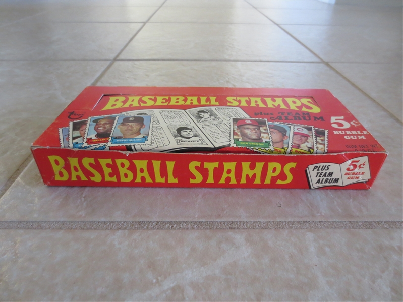 1968 Topps Baseball Stamps empty display box  Mays, Gibson, Rose