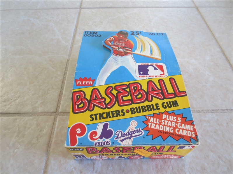 Willie McCovey Fleer Baseball Stickers Empty Display Box Item 502