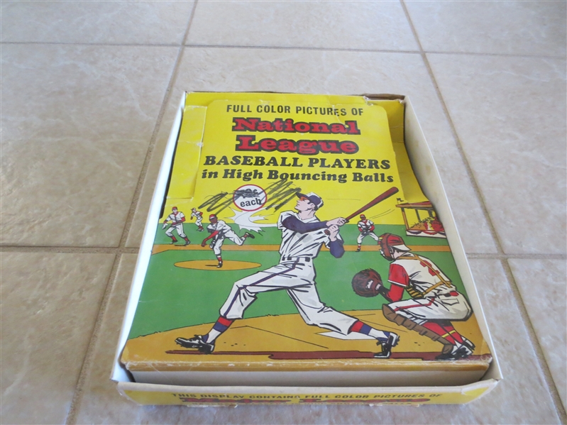 1970 Chem Toy National League Baseball Players in High Bouncing Balls empty display box  RARE