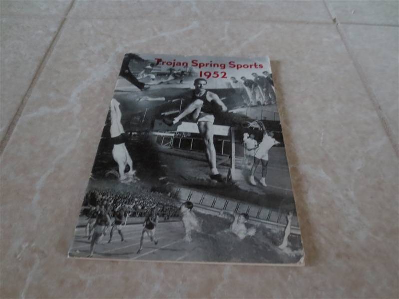 1952 USC Spring Sports Media Guide: Baseball, Track & Field, Gymnastics, Golf, Swimming 