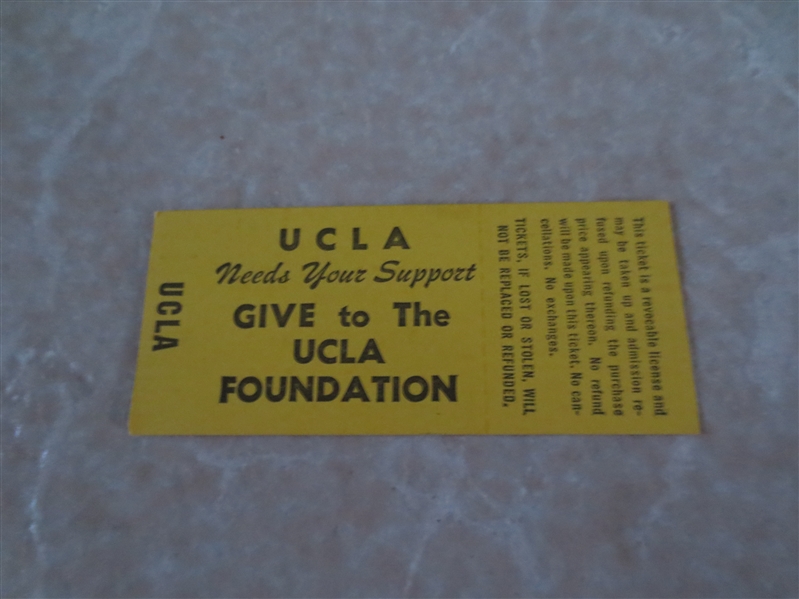 November 23, 1974 USC vs. UCLA football ticket at Los Angeles Coliseum