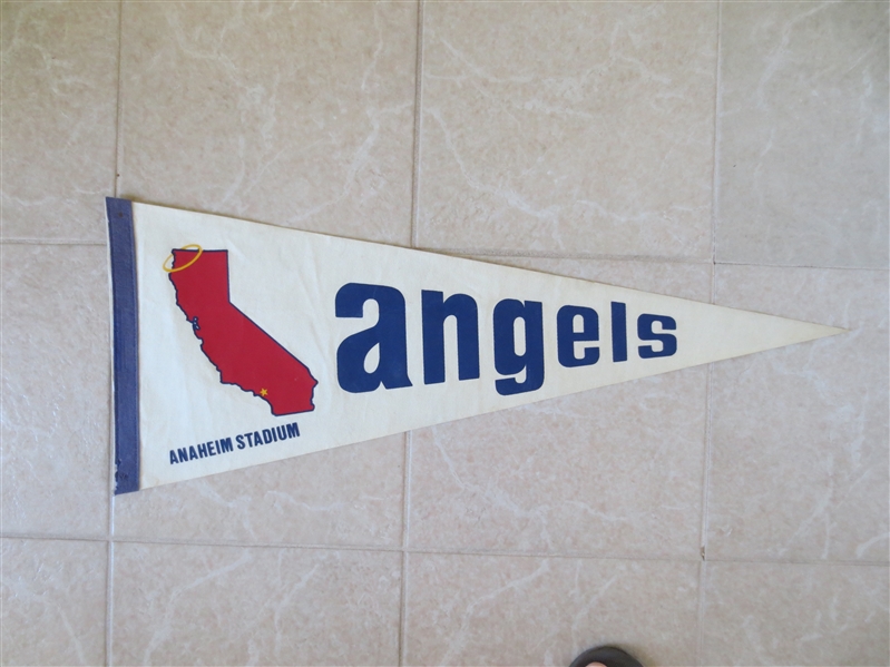 Circa 1970 California Angels soft felt baseball pennant  30