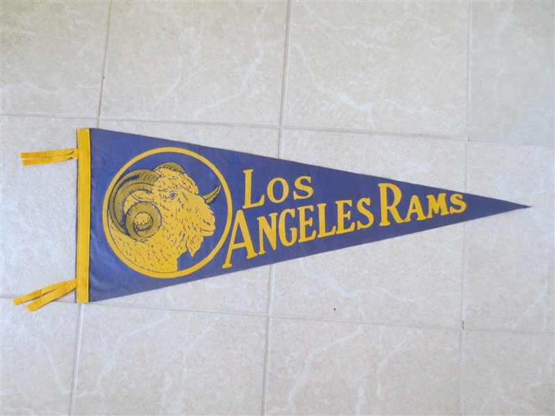1950's Los Angeles Rams football pennant  A beauty!  34