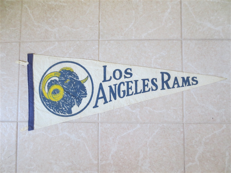 1950's Los Angeles Rams football pennant  tough white background variety  31
