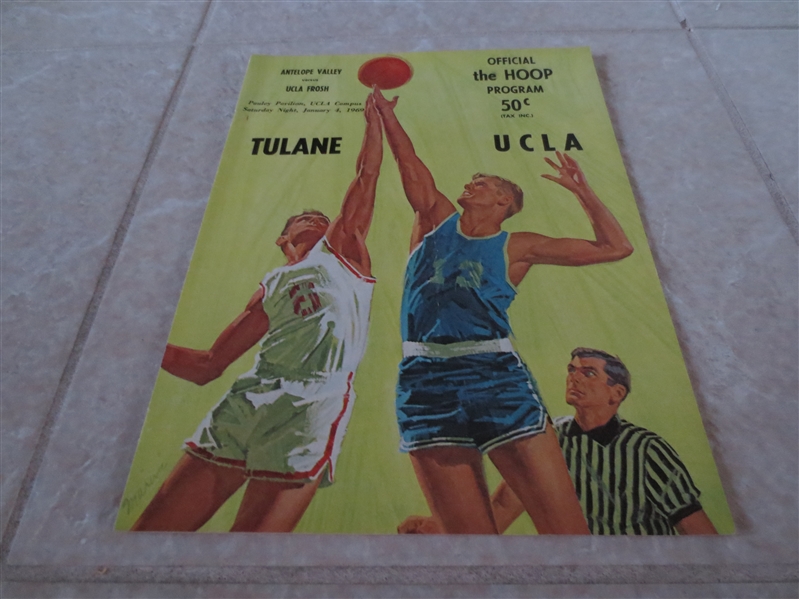 1969 Tulane at UCLA scored basketball program  Lew Alcindor