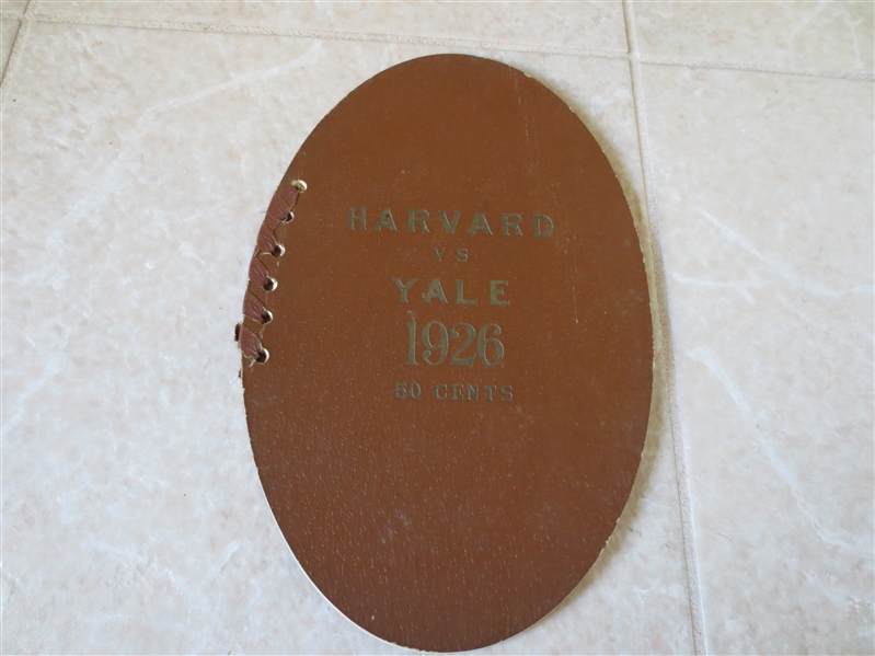 1926 Harvard at Yale football program    GORGEOUS!