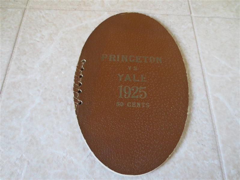 1925 Princeton at Yale football program  Great condition!